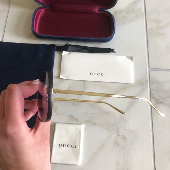 🔥NEW LUXURY GUCCI VIOLET RIMLESS SUNGLASSES🔥 - Picture 6 of 16